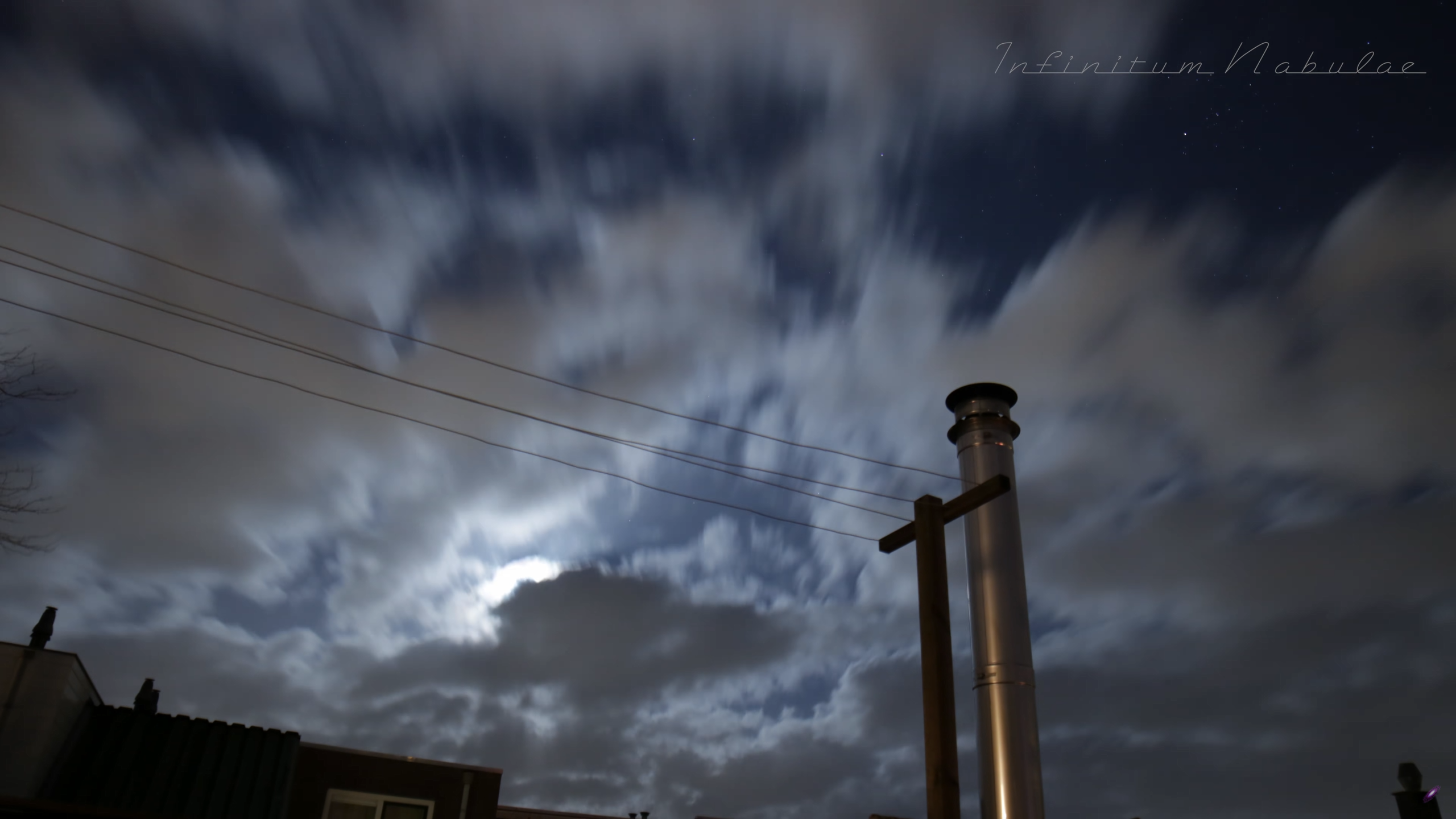 HYPERLAPSE WITH MOON AND CLOUDS 8K 60FPS